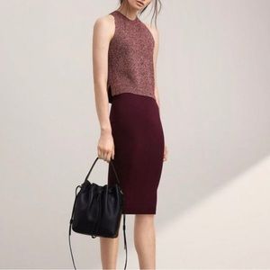 Wilfred Aritzia Size Large Maroon Pencil Skirt